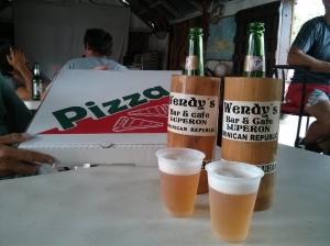 2e beer and pizza